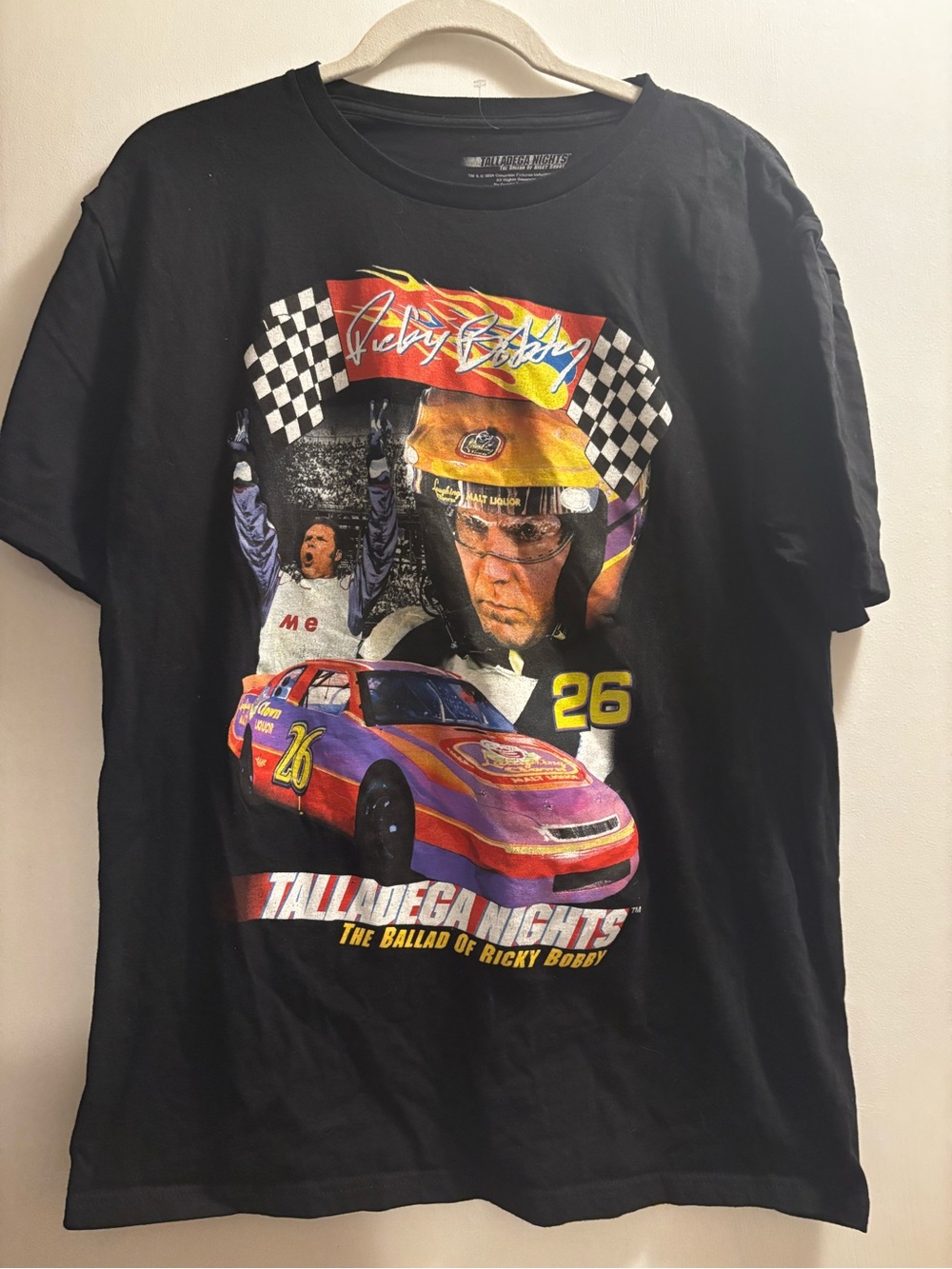 Black Racing Graphic Tee - Talladega Nights Design